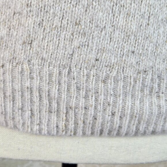 J Crew Size Small Cream Vneck Pullover Sweater Crystal Embellishments Lambswool - Picture 6 of 14